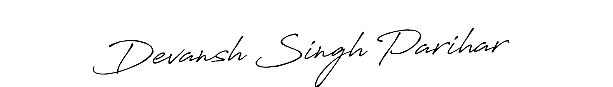 Make a beautiful signature design for name Devansh Singh Parihar. With this signature (Antro_Vectra_Bolder) style, you can create a handwritten signature for free. Devansh Singh Parihar signature style 7 images and pictures png