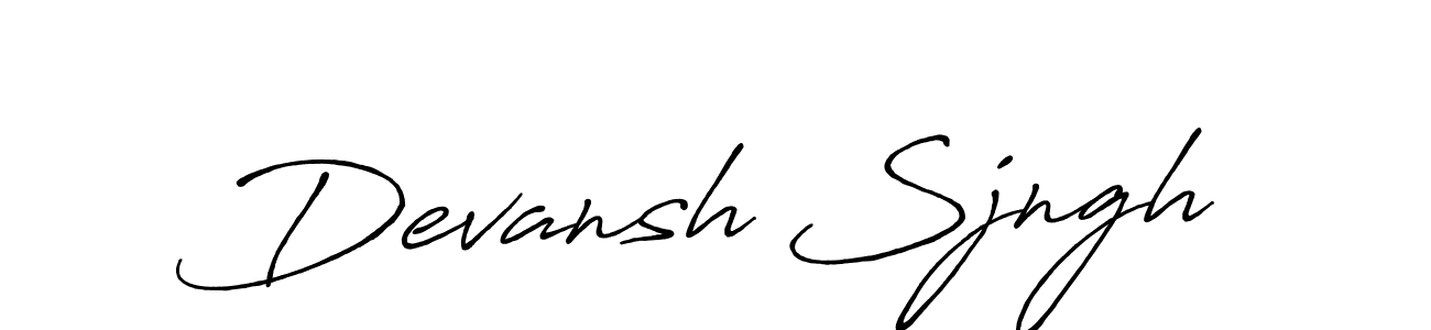 How to make Devansh Sjngh name signature. Use Antro_Vectra_Bolder style for creating short signs online. This is the latest handwritten sign. Devansh Sjngh signature style 7 images and pictures png