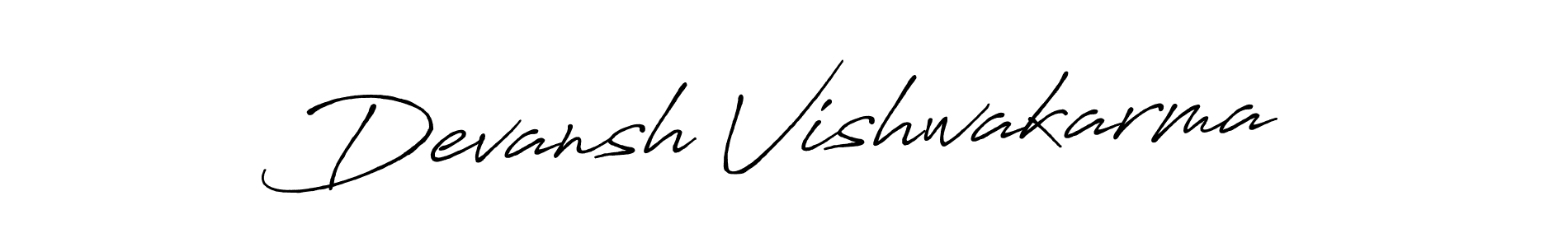 Use a signature maker to create a handwritten signature online. With this signature software, you can design (Antro_Vectra_Bolder) your own signature for name Devansh Vishwakarma. Devansh Vishwakarma signature style 7 images and pictures png