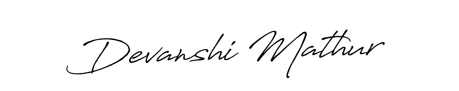 Use a signature maker to create a handwritten signature online. With this signature software, you can design (Antro_Vectra_Bolder) your own signature for name Devanshi Mathur. Devanshi Mathur signature style 7 images and pictures png