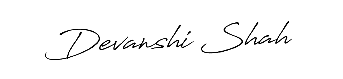 Also we have Devanshi Shah name is the best signature style. Create professional handwritten signature collection using Antro_Vectra_Bolder autograph style. Devanshi Shah signature style 7 images and pictures png