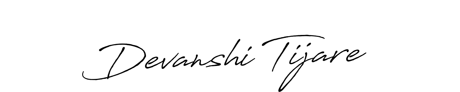 It looks lik you need a new signature style for name Devanshi Tijare. Design unique handwritten (Antro_Vectra_Bolder) signature with our free signature maker in just a few clicks. Devanshi Tijare signature style 7 images and pictures png