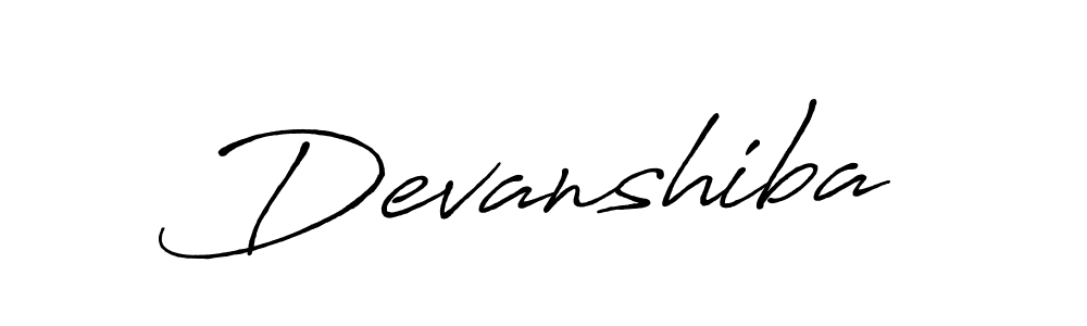 Make a beautiful signature design for name Devanshiba. With this signature (Antro_Vectra_Bolder) style, you can create a handwritten signature for free. Devanshiba signature style 7 images and pictures png