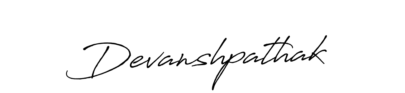 How to make Devanshpathak signature? Antro_Vectra_Bolder is a professional autograph style. Create handwritten signature for Devanshpathak name. Devanshpathak signature style 7 images and pictures png