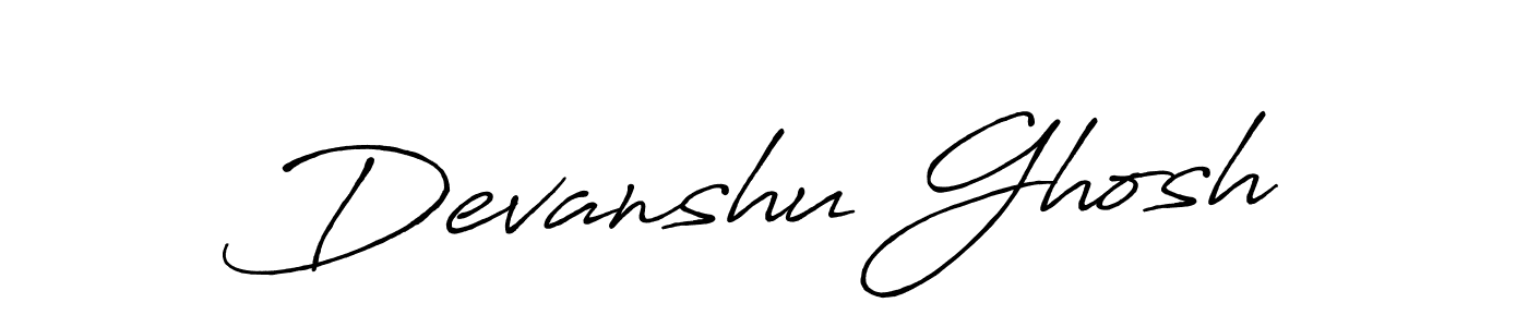 The best way (Antro_Vectra_Bolder) to make a short signature is to pick only two or three words in your name. The name Devanshu Ghosh include a total of six letters. For converting this name. Devanshu Ghosh signature style 7 images and pictures png