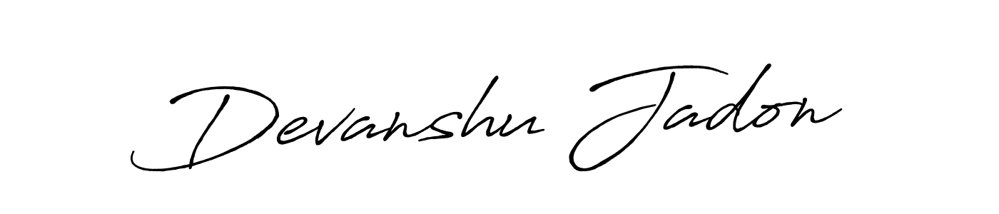 This is the best signature style for the Devanshu Jadon name. Also you like these signature font (Antro_Vectra_Bolder). Mix name signature. Devanshu Jadon signature style 7 images and pictures png