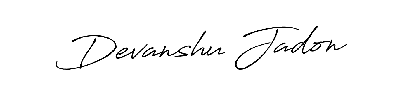 Similarly Antro_Vectra_Bolder is the best handwritten signature design. Signature creator online .You can use it as an online autograph creator for name Devanshu Jadon. Devanshu Jadon signature style 7 images and pictures png