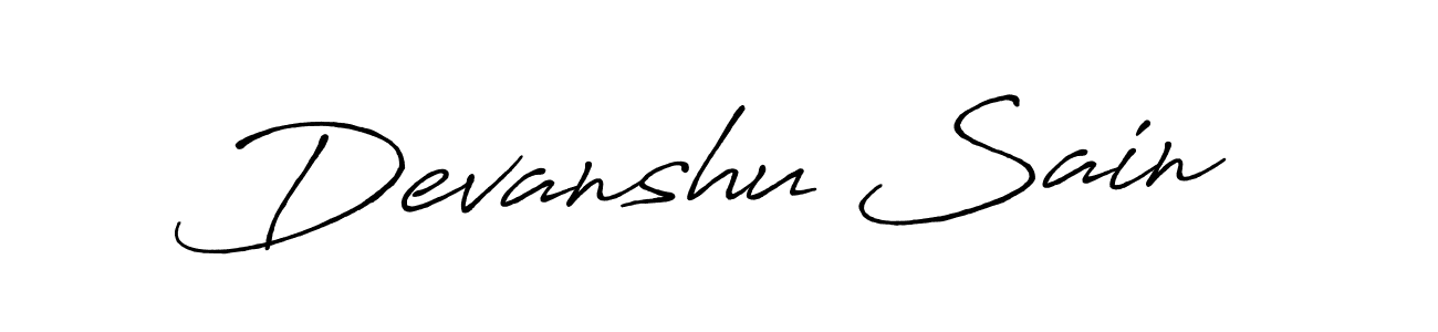 Design your own signature with our free online signature maker. With this signature software, you can create a handwritten (Antro_Vectra_Bolder) signature for name Devanshu Sain. Devanshu Sain signature style 7 images and pictures png