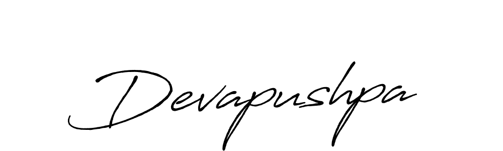 Make a beautiful signature design for name Devapushpa. With this signature (Antro_Vectra_Bolder) style, you can create a handwritten signature for free. Devapushpa signature style 7 images and pictures png