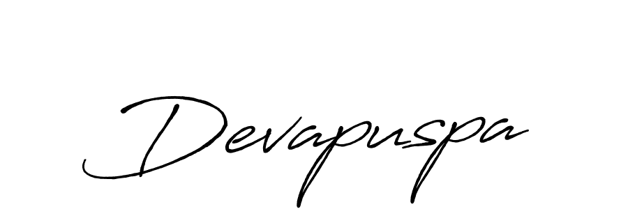 Devapuspa stylish signature style. Best Handwritten Sign (Antro_Vectra_Bolder) for my name. Handwritten Signature Collection Ideas for my name Devapuspa. Devapuspa signature style 7 images and pictures png