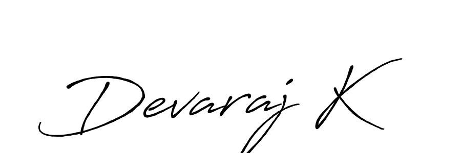 Use a signature maker to create a handwritten signature online. With this signature software, you can design (Antro_Vectra_Bolder) your own signature for name Devaraj K. Devaraj K signature style 7 images and pictures png