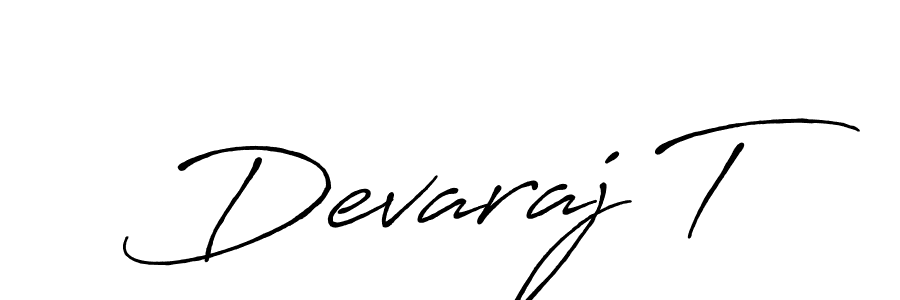 Devaraj T stylish signature style. Best Handwritten Sign (Antro_Vectra_Bolder) for my name. Handwritten Signature Collection Ideas for my name Devaraj T. Devaraj T signature style 7 images and pictures png