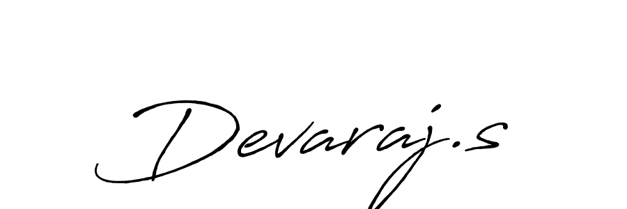 Create a beautiful signature design for name Devaraj.s. With this signature (Antro_Vectra_Bolder) fonts, you can make a handwritten signature for free. Devaraj.s signature style 7 images and pictures png