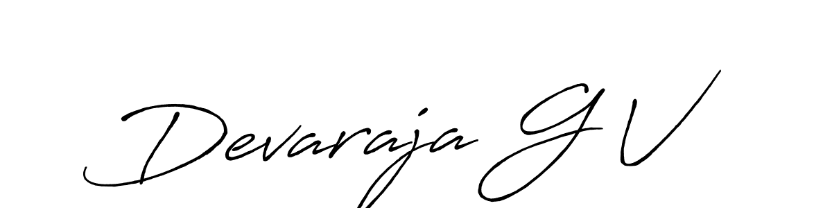 How to make Devaraja G V signature? Antro_Vectra_Bolder is a professional autograph style. Create handwritten signature for Devaraja G V name. Devaraja G V signature style 7 images and pictures png