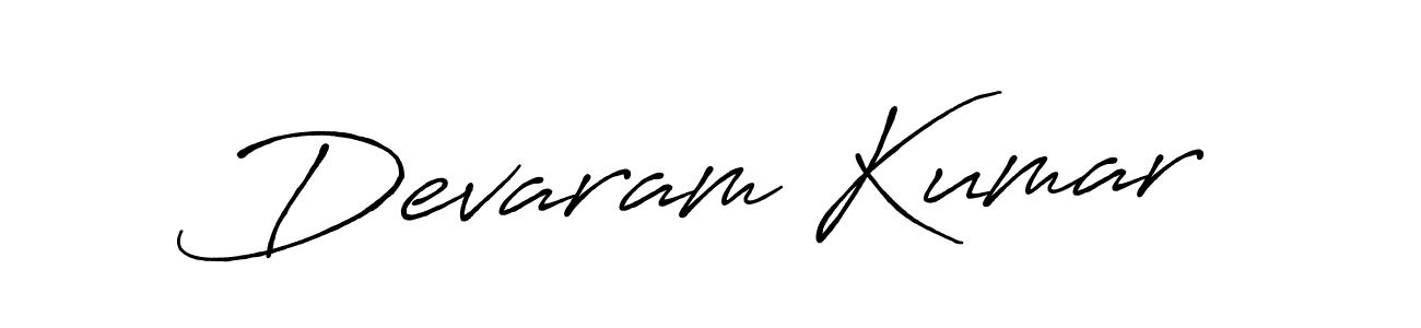 Make a beautiful signature design for name Devaram Kumar. With this signature (Antro_Vectra_Bolder) style, you can create a handwritten signature for free. Devaram Kumar signature style 7 images and pictures png