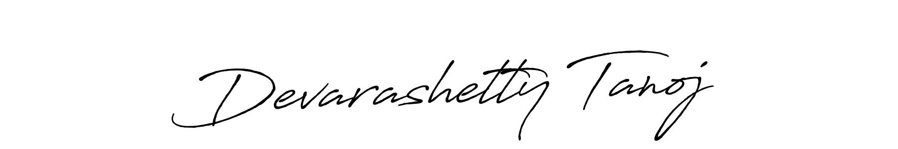 Also we have Devarashetty Tanoj name is the best signature style. Create professional handwritten signature collection using Antro_Vectra_Bolder autograph style. Devarashetty Tanoj signature style 7 images and pictures png