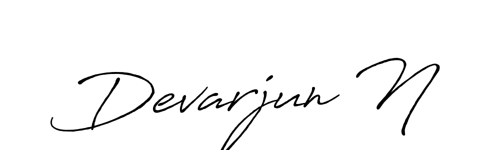 Make a short Devarjun N signature style. Manage your documents anywhere anytime using Antro_Vectra_Bolder. Create and add eSignatures, submit forms, share and send files easily. Devarjun N signature style 7 images and pictures png