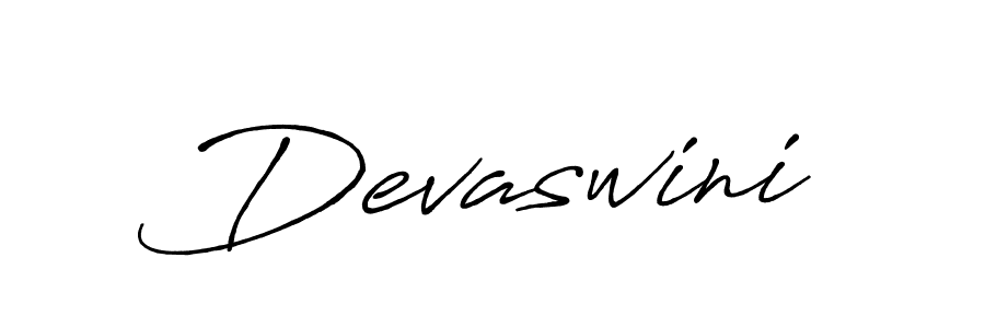 Use a signature maker to create a handwritten signature online. With this signature software, you can design (Antro_Vectra_Bolder) your own signature for name Devaswini. Devaswini signature style 7 images and pictures png