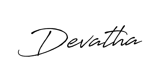 Devatha stylish signature style. Best Handwritten Sign (Antro_Vectra_Bolder) for my name. Handwritten Signature Collection Ideas for my name Devatha. Devatha signature style 7 images and pictures png