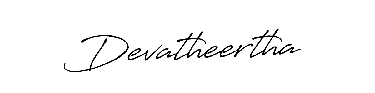 Create a beautiful signature design for name Devatheertha. With this signature (Antro_Vectra_Bolder) fonts, you can make a handwritten signature for free. Devatheertha signature style 7 images and pictures png