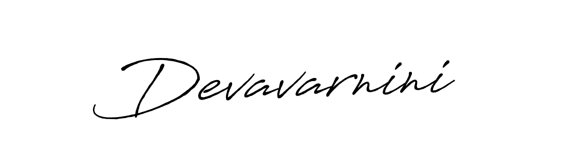 Create a beautiful signature design for name Devavarnini. With this signature (Antro_Vectra_Bolder) fonts, you can make a handwritten signature for free. Devavarnini signature style 7 images and pictures png