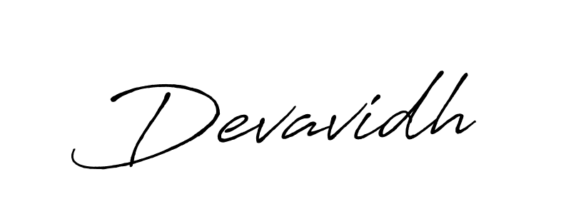 Make a beautiful signature design for name Devavidh. With this signature (Antro_Vectra_Bolder) style, you can create a handwritten signature for free. Devavidh signature style 7 images and pictures png