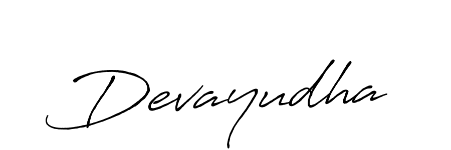 Make a beautiful signature design for name Devayudha. With this signature (Antro_Vectra_Bolder) style, you can create a handwritten signature for free. Devayudha signature style 7 images and pictures png