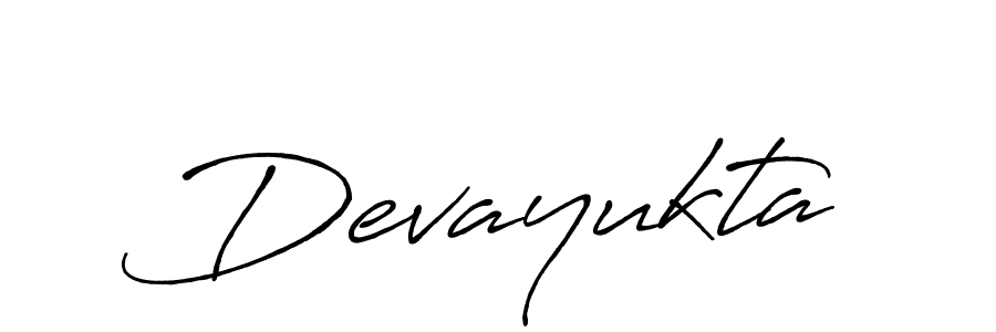 How to make Devayukta name signature. Use Antro_Vectra_Bolder style for creating short signs online. This is the latest handwritten sign. Devayukta signature style 7 images and pictures png