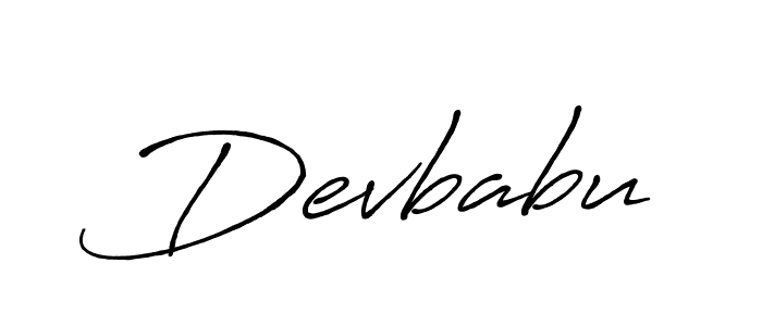 Design your own signature with our free online signature maker. With this signature software, you can create a handwritten (Antro_Vectra_Bolder) signature for name Devbabu. Devbabu signature style 7 images and pictures png