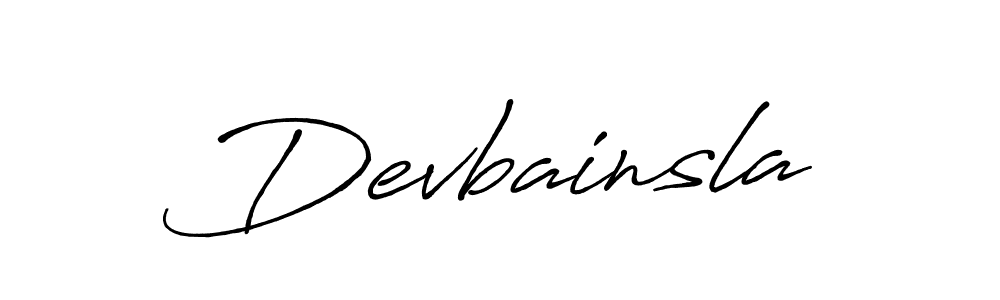 Use a signature maker to create a handwritten signature online. With this signature software, you can design (Antro_Vectra_Bolder) your own signature for name Devbainsla. Devbainsla signature style 7 images and pictures png