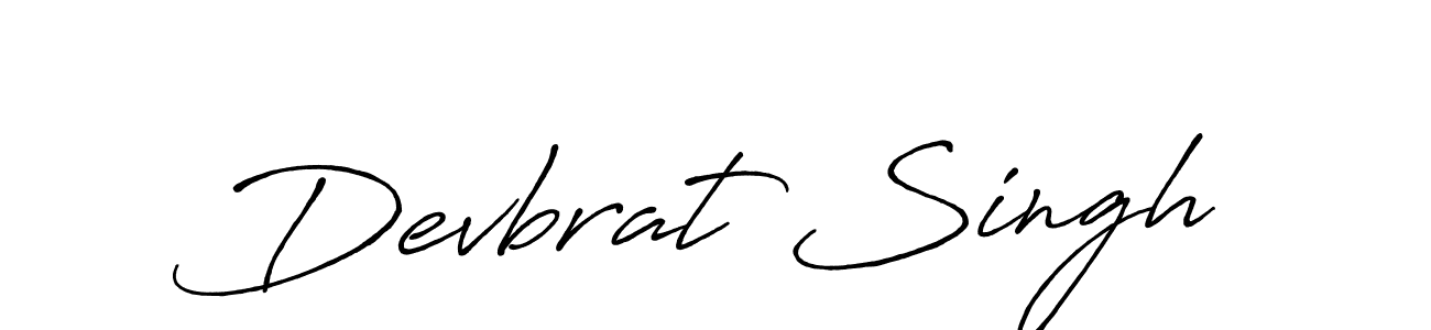 How to make Devbrat Singh name signature. Use Antro_Vectra_Bolder style for creating short signs online. This is the latest handwritten sign. Devbrat Singh signature style 7 images and pictures png