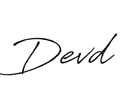 Design your own signature with our free online signature maker. With this signature software, you can create a handwritten (Antro_Vectra_Bolder) signature for name Devd. Devd signature style 7 images and pictures png