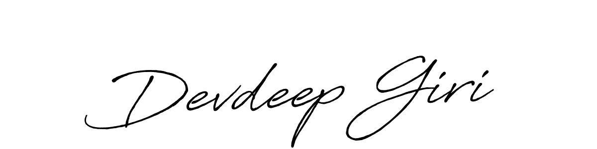 How to make Devdeep Giri name signature. Use Antro_Vectra_Bolder style for creating short signs online. This is the latest handwritten sign. Devdeep Giri signature style 7 images and pictures png