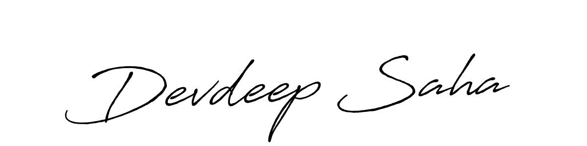 How to make Devdeep Saha name signature. Use Antro_Vectra_Bolder style for creating short signs online. This is the latest handwritten sign. Devdeep Saha signature style 7 images and pictures png