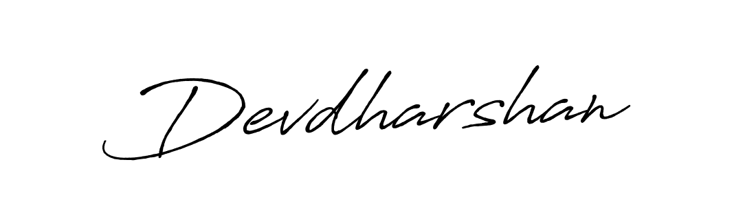 Design your own signature with our free online signature maker. With this signature software, you can create a handwritten (Antro_Vectra_Bolder) signature for name Devdharshan. Devdharshan signature style 7 images and pictures png
