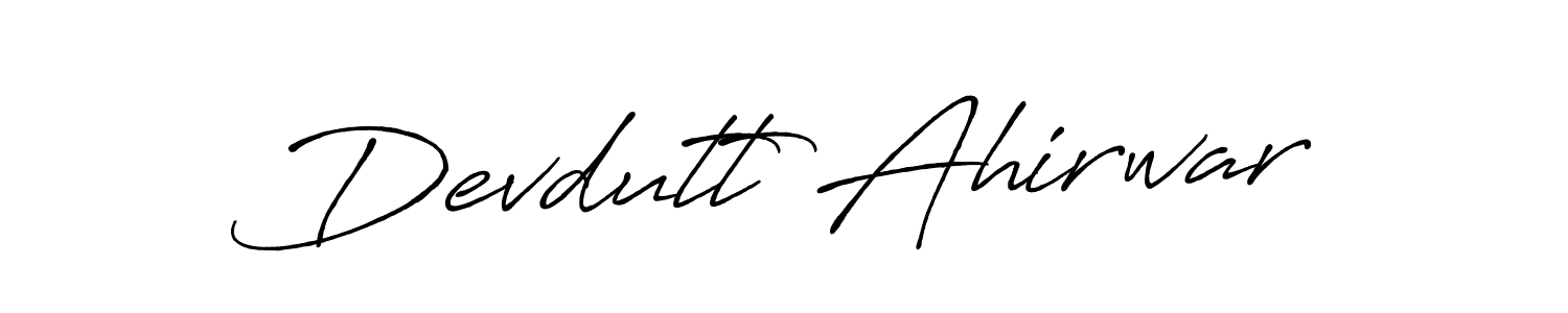 Also we have Devdutt Ahirwar name is the best signature style. Create professional handwritten signature collection using Antro_Vectra_Bolder autograph style. Devdutt Ahirwar signature style 7 images and pictures png