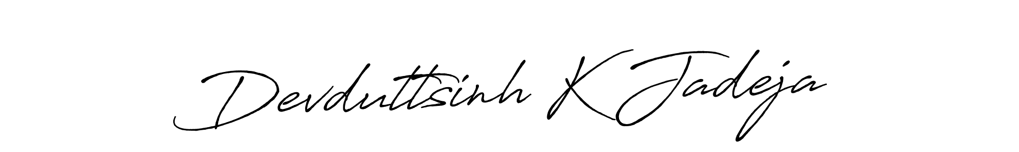 Design your own signature with our free online signature maker. With this signature software, you can create a handwritten (Antro_Vectra_Bolder) signature for name Devduttsinh K Jadeja. Devduttsinh K Jadeja signature style 7 images and pictures png