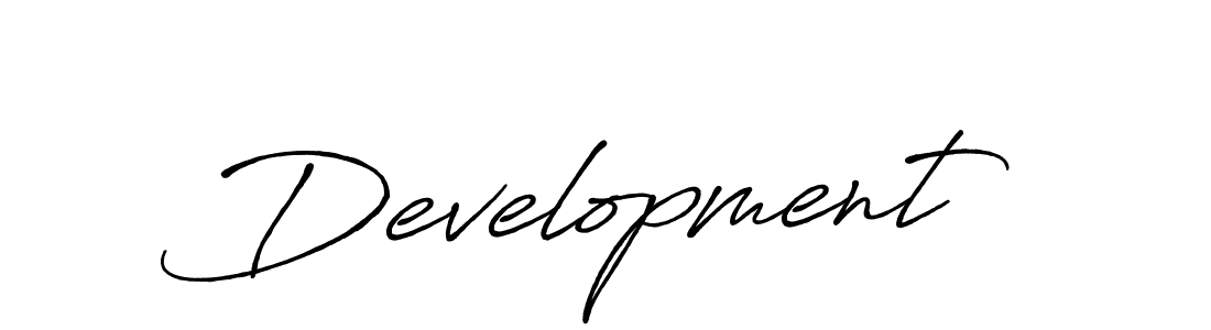 Similarly Antro_Vectra_Bolder is the best handwritten signature design. Signature creator online .You can use it as an online autograph creator for name Development. Development signature style 7 images and pictures png