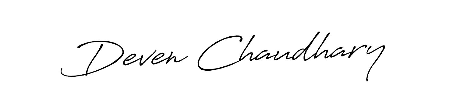 You can use this online signature creator to create a handwritten signature for the name Deven Chaudhary. This is the best online autograph maker. Deven Chaudhary signature style 7 images and pictures png