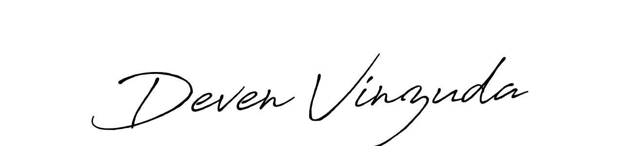 You should practise on your own different ways (Antro_Vectra_Bolder) to write your name (Deven Vinzuda) in signature. don't let someone else do it for you. Deven Vinzuda signature style 7 images and pictures png
