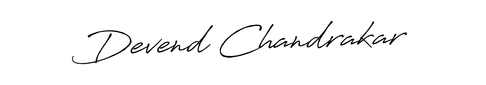 The best way (Antro_Vectra_Bolder) to make a short signature is to pick only two or three words in your name. The name Devend Chandrakar include a total of six letters. For converting this name. Devend Chandrakar signature style 7 images and pictures png