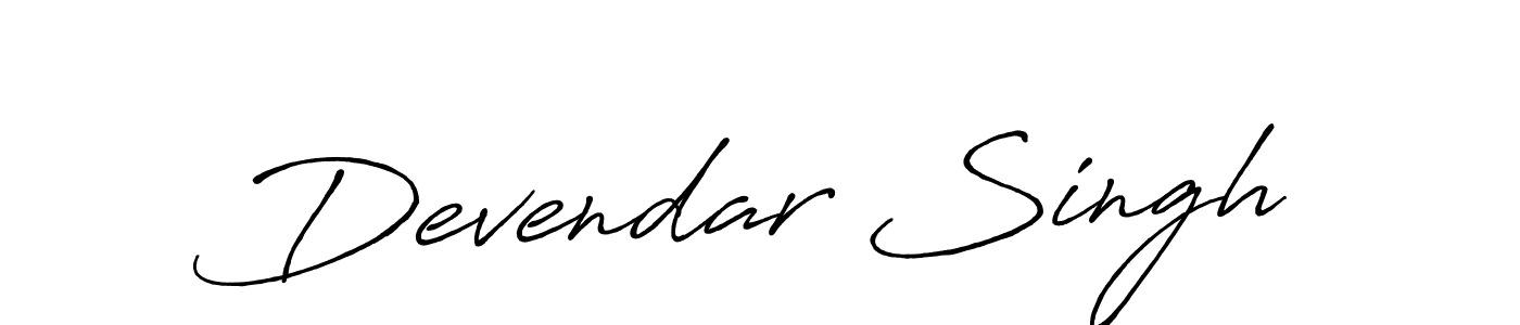 Design your own signature with our free online signature maker. With this signature software, you can create a handwritten (Antro_Vectra_Bolder) signature for name Devendar Singh. Devendar Singh signature style 7 images and pictures png