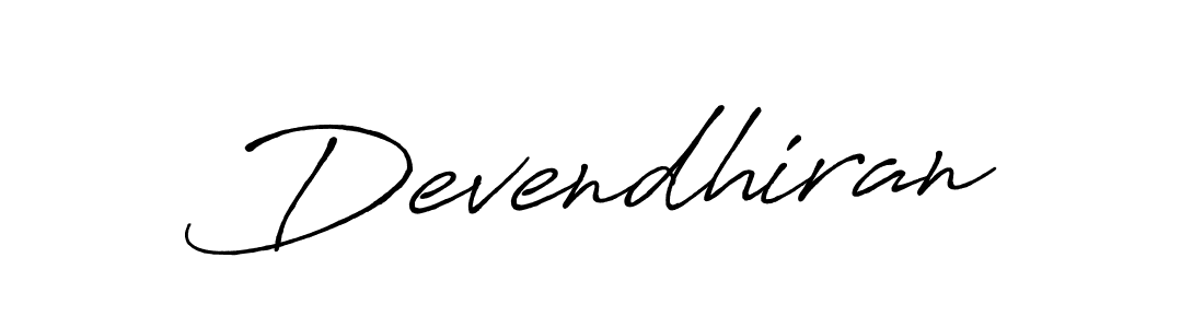 Create a beautiful signature design for name Devendhiran. With this signature (Antro_Vectra_Bolder) fonts, you can make a handwritten signature for free. Devendhiran signature style 7 images and pictures png