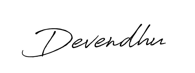 Make a beautiful signature design for name Devendhu. With this signature (Antro_Vectra_Bolder) style, you can create a handwritten signature for free. Devendhu signature style 7 images and pictures png