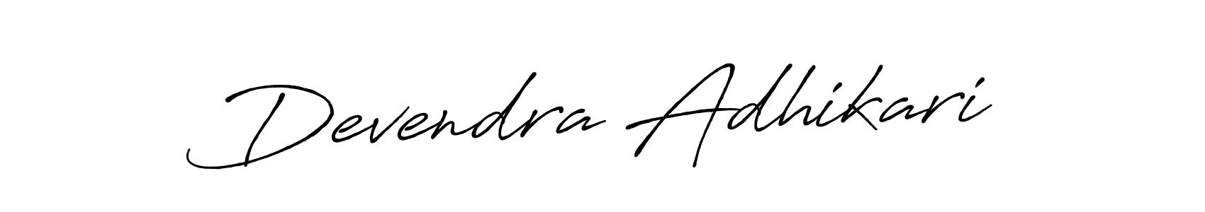 Devendra Adhikari stylish signature style. Best Handwritten Sign (Antro_Vectra_Bolder) for my name. Handwritten Signature Collection Ideas for my name Devendra Adhikari. Devendra Adhikari signature style 7 images and pictures png