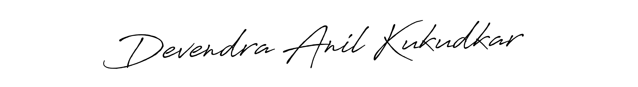 Create a beautiful signature design for name Devendra Anil Kukudkar. With this signature (Antro_Vectra_Bolder) fonts, you can make a handwritten signature for free. Devendra Anil Kukudkar signature style 7 images and pictures png