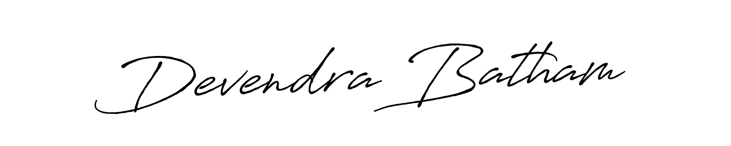 Use a signature maker to create a handwritten signature online. With this signature software, you can design (Antro_Vectra_Bolder) your own signature for name Devendra Batham. Devendra Batham signature style 7 images and pictures png