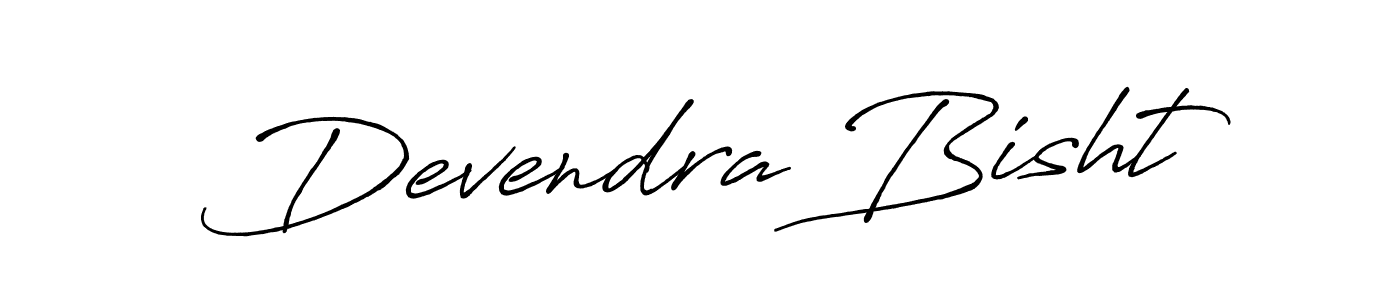 Create a beautiful signature design for name Devendra Bisht. With this signature (Antro_Vectra_Bolder) fonts, you can make a handwritten signature for free. Devendra Bisht signature style 7 images and pictures png