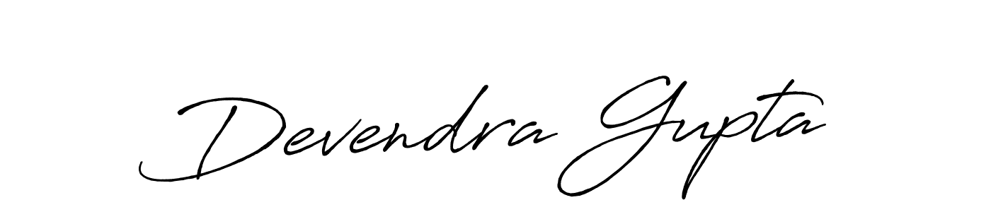 Create a beautiful signature design for name Devendra Gupta. With this signature (Antro_Vectra_Bolder) fonts, you can make a handwritten signature for free. Devendra Gupta signature style 7 images and pictures png