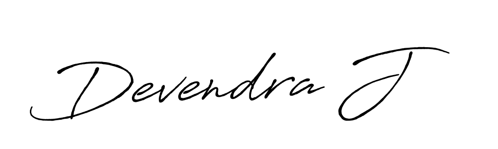 It looks lik you need a new signature style for name Devendra J. Design unique handwritten (Antro_Vectra_Bolder) signature with our free signature maker in just a few clicks. Devendra J signature style 7 images and pictures png